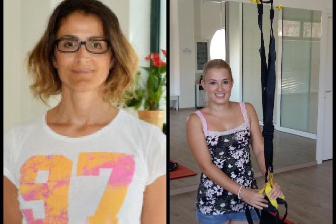 ORIANA  E SARA VI ASPETTANO IN PALESTRA PER IL TRX