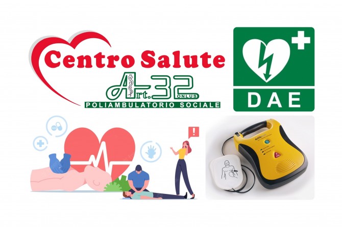 CORSO OPERATORE BLS-D E AGGIORNAMENTO: SABATO 20 GENNAIO AL CENTRO SALUTE ART. 32 ONLUS