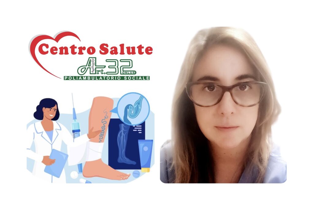 LA DOTT.SSA FRANCESCA FRATESI, CHIRURGO VASCOLARE, EFFETTUA VISITE SPECIALISTICHE, ECOCOLORDOPPLER E SCLEROTERAPIE PRESSO IL CENTRO SALUTE ART. 32 ONLUS